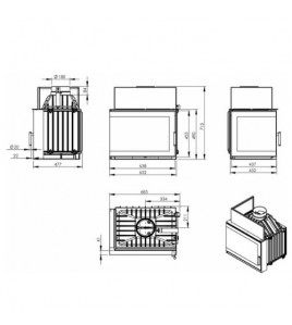 Камінна топка Nordflam TORN Ліве скло