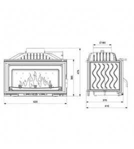Камінна топка KAWMET W15 (9.4 KW) ECO