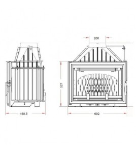 Камінна топка INVICTA 700 Foyer Grande Vision