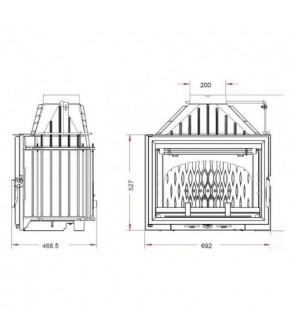 Камінна топка INVICTA 700 Foyer Grande Vision