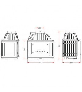 Камінна топка INVICTA D'ANGLE VITRE DROITE VOLET з правим склом