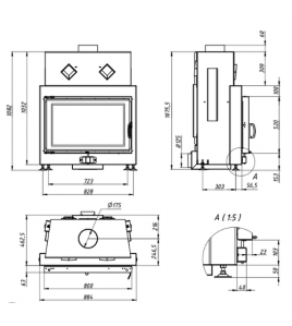 Камінна топка Gavryliv&amp;Sons 80x52