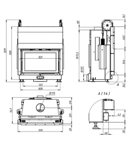 Камінна топка Gavryliv&amp;Sons 80x52 гільйотина