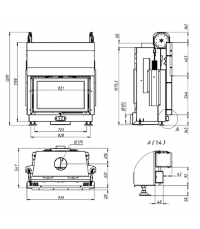 Камінна топка Gavryliv&Sons 80x52 гільйотина