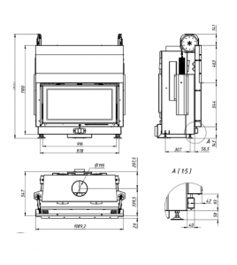 Камінна топка Gavryliv&amp;Sons 95x52 гільйотина