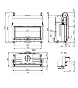 Камінна топка Gavryliv&amp;Sons 110x52 гільйотина