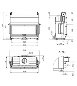 Камінна топка Gavryliv&amp;Sons 120x52 гільйотина