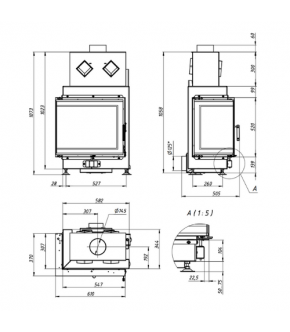 Камінна топка Gavryliv&Sons 61x37x52