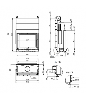 Камінна топка Gavryliv&Sons 90x75 тунельна гільйотина