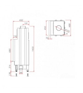 Камінна топка Unico DRAGON 8 XXL Modern Standard, 13кВт