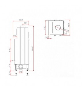 Камінна топка Unico DRAGON 8 XXL Modern Standard, 13кВт
