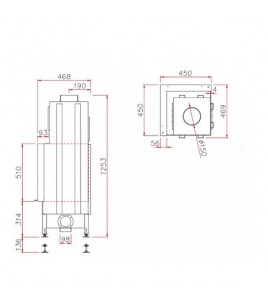 Камінна топка Unico DRAGON 8B Modern Standard, 11кВт