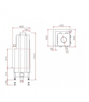 Камінна топка Unico DRAGON 8B Modern Standard, 11кВт