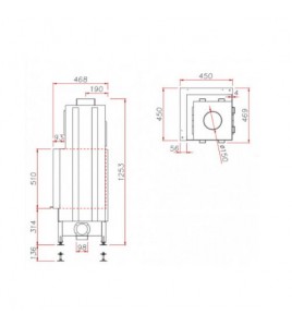 Камінна топка Unico DRAGON 8B Raster Standard, 11кВт