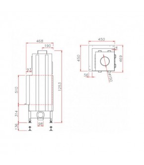 Камінна топка Unico DRAGON 8B Raster Standard, 11кВт