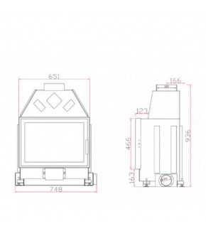 Камінна топка Unico DRAGON 2 Portal Modern Standard, 12кВт