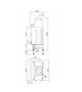 Камінна топка Unico DRAGON 2B Modern Standard, 12кВт