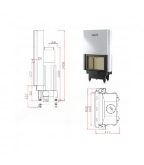 Камінна топка Unico DRAGON 2 Raster Lift, 12кВт