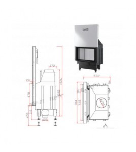 Камінна топка Unico DRAGON 4/14 Modern LIFT, 14кВт
