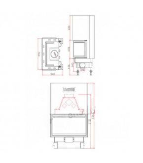 Камінна топка Unico DRAGON 2C Raster LIFT, 12кВт