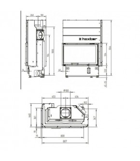 Камінна топка Hoxter ECKA 80/35/50Sh