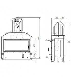 Камінна топка Hoxter HAKA 89/45