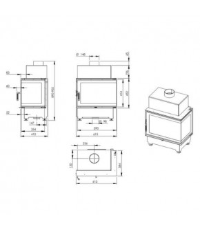 Камінна топка Nordflam ROTEN Праве скло