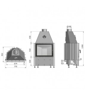 Камінна топка Hajduk Prisma 1VT