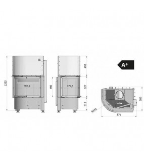 Камінна топка Hajduk Volcano 2LRh