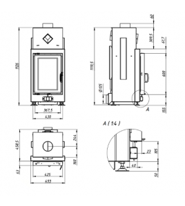 Камінна топка Gavryliv&amp;Sons 42x60