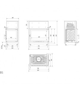 Камінна топка Kratki OLIWIA 18 права BS