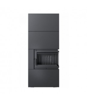 Камінна топка Kratki SIMPLE 12 BS права в обудові BOX стальний - чорний Камінна топка Kratki SIMPLE 12 BS права в обудові BOX стальний - чорний