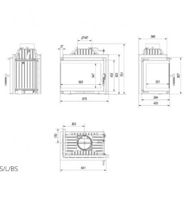 Камінна топка Kratki SIMPLE M/S 8 ліва BS