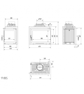 Камінна топка Kratki SIMPLE M/S 8 права BS