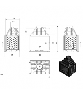 Камінна топка Kratki ZUZIA 16 DECO