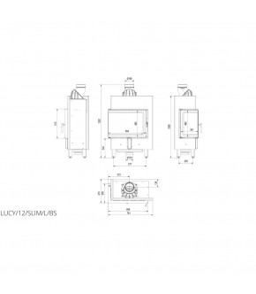 Камінна топка Kratki LUCY 12 SLIM ліва BS