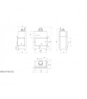 Камінна топка Kratki MBO 15 права BS