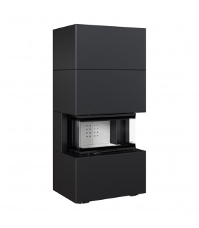 Камінна топка Kratki NBC 7 в обудові HOME EASY BOX стальний - чорний