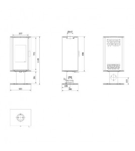 Піч-камін Kratki KOZA ENYO FLAT 03