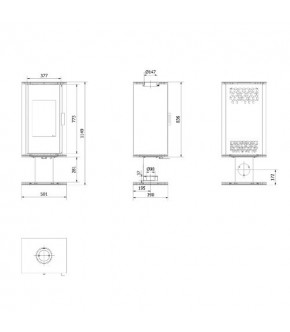 Піч-камін Kratki KOZA ENYO FLAT 03 Піч-камін Kratki KOZA ENYO FLAT 03