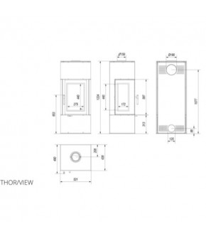 Піч-камін Kratki THOR 8 VIEW