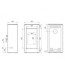 Піч-камін Defro Home SOLUM Чорний
