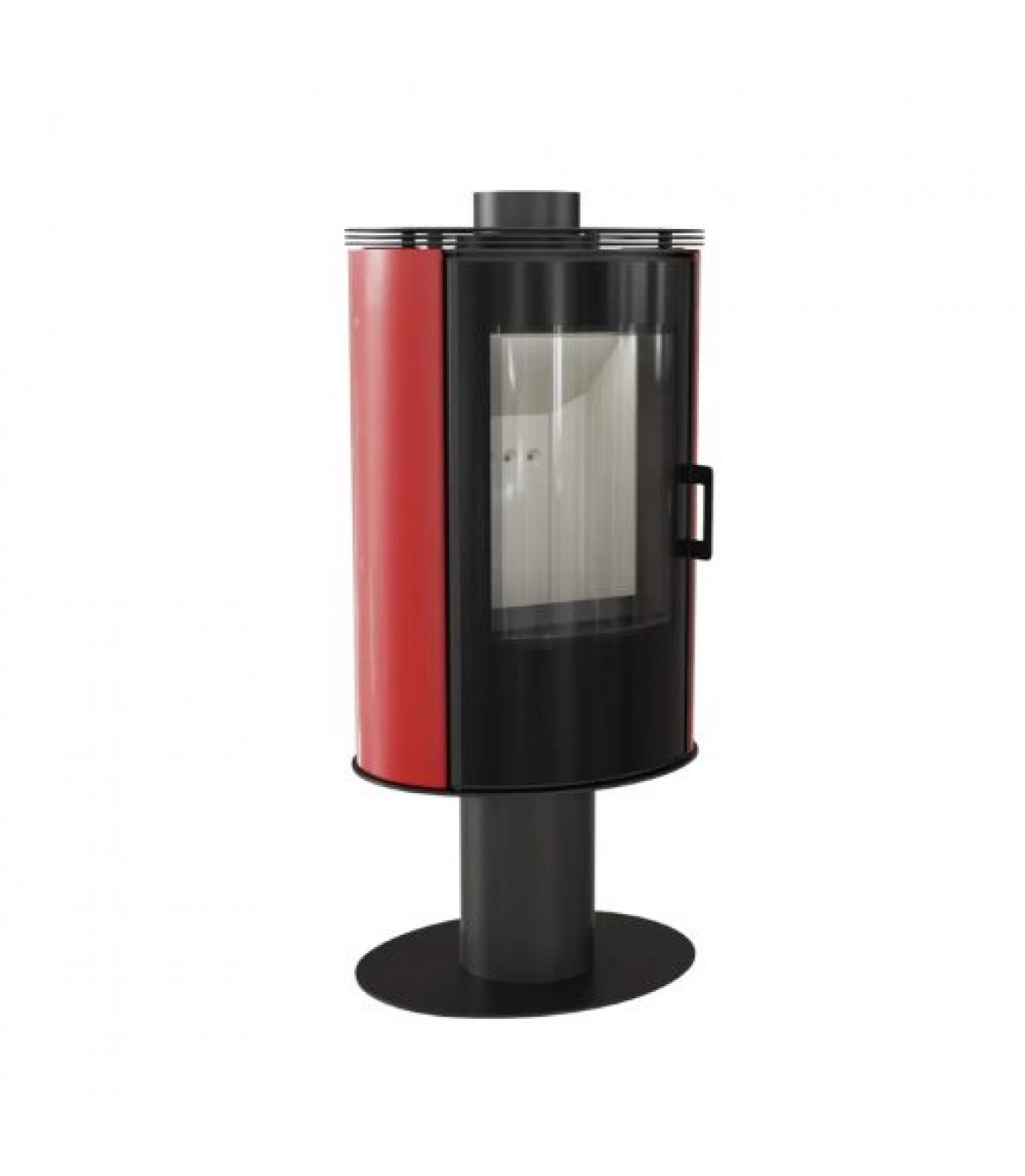 Піч-камін Kratki KOZA AB S/N/O/DR кахель червона